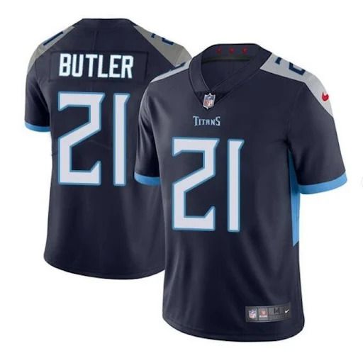 Men Tennessee Titans 21 Malcolm Butler Nike Navy Vapor Limited NFL Jersey